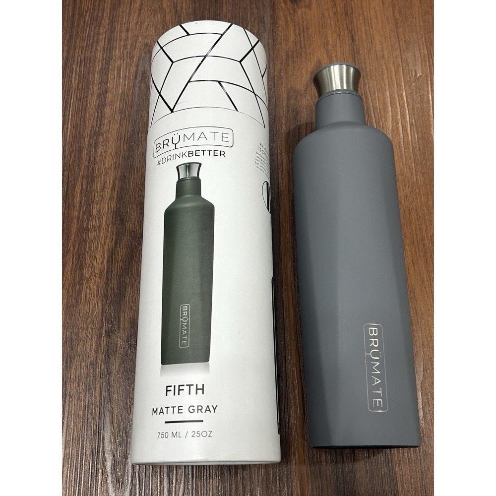 Brumate Fifth Drink‎ Better Liquor Canteen 25oz Matte Gray New